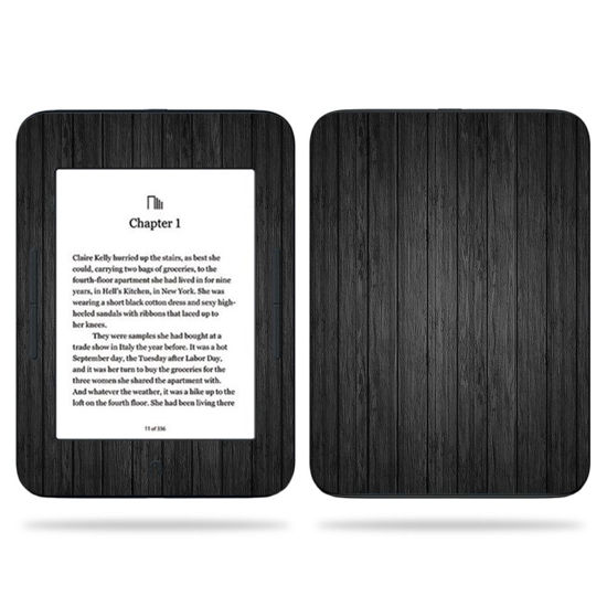 Picture of MightySkins Skin Compatible With Barnes & Noble NOOK GlowLight 3 (2017) - Black Wood | Protective, Durable, and Unique Vinyl Decal wrap cover | Easy To Apply, Remove | Made in the USA