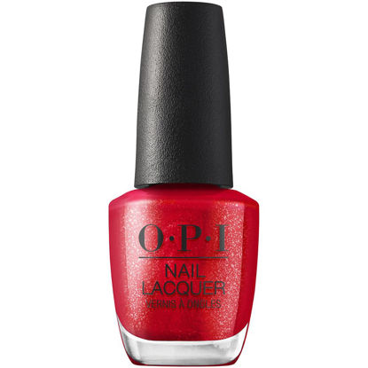 Picture of OPI Nail Lacquer, Opaque & Bright Shimmer Finish Red Nail Polish, Up to 7 Days of Wear, Chip Resistant & Fast Drying, Fall 2023 Collection, Big Zodiac Energy, Kiss My Aries, 0.5 fl oz