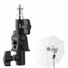 Picture of Selens Flash Umbrella Bracket U-Shape Swivel Holder Adapter 180° Adjustable 1/4" 3/8" for Flash Light Stand Mount Photography Umbrella Tripod Softbox Speedlite Photo Studio