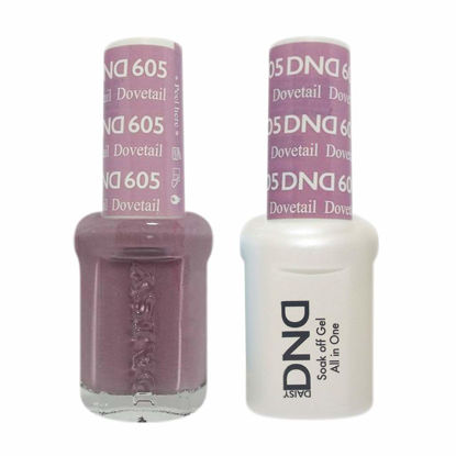 Picture of DND Duo 100% Pure Soak Off Gel - All in One - Nail Lacquer and Gel Polish, 0.5Oz / 15ml each - (605 - Dovetail)