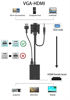 Picture of SZFUDIGO VGA to HDMI Adapter，Compatible for Desktop, Laptop, Monitor, Projector, HDTV, Xbox and More