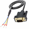 Picture of XMSJSIY DB9 Connector RS232 Serial Port Cable DB9 Adapters Solderless 9-Pin COM Port Breakout Replacement Cable Order:235 (Male) -1.5m/4.92Feet
