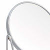 Picture of Amazon Basics Vanity Round Mirror with Squared Bamboo Tray Magnification, Chrome & Bamboo, 7.68"L x 3.35"W