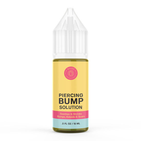 Picture of Base Labs Piercing Bump & Keloid Bump Removal Solution | Soothing Piercing Aftercare | Piercing Bump Keloid Scar Removal | Ear & Nose Piercing Cleaner for Keloid Bumps | Piercing Aftercare Oil | 15ml