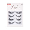 Picture of KISS Lash Couture Faux Mink False Eyelashes Multipack, Knot-Free Lash Band, Reusable, Contact Lens Friendly, Easy To Apply, Ultrafine, Tapered, Synthetic Fake Lashes, Style Jubilee, 4 Pairs