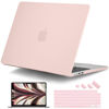 Picture of DONGKE Compatible with M2 MacBook Air 13.6 inch Case 2022 2023 A2681, Plastic Hard Shell Case with Keyboard Cover & Screen Protector for MacBook Air M2 Case Fits Touch ID, Matte Chalk Pink