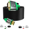 Picture of YOTETION HDMI to VGA 10Ft Cable with IC, Gold-Plated HDMI to VGA Compatible for Computer, Desktop, Laptop, PC, Monitor, Projector,HDTV, Raspberry Pi, Roku, Xbox and More, Grey