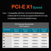 Picture of GLOTRENDS M.2 PCIe X1 Adapter with M.2 Heatsink for M.2 PCIe 4.0/3.0 SSD (NVMe/AHCI Key M), PCIe X1/X4/X8/X16 Lane Installation, but Only PCIe X1 Bandwidth (PA09-X1-HS)