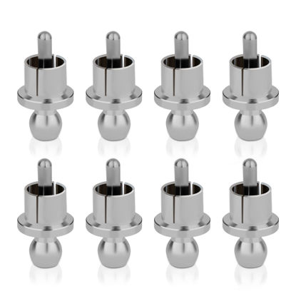 Picture of Monosaudio 8 pcs RCA Male Plug Caps Noise Stopper Caps Shielding Caps Dust Proof Protector(8 Pieces) (Rhodium-Plated)