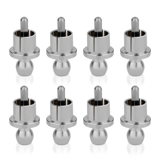 Picture of Monosaudio 8 pcs RCA Male Plug Caps Noise Stopper Caps Shielding Caps Dust Proof Protector(8 Pieces) (Rhodium-Plated)