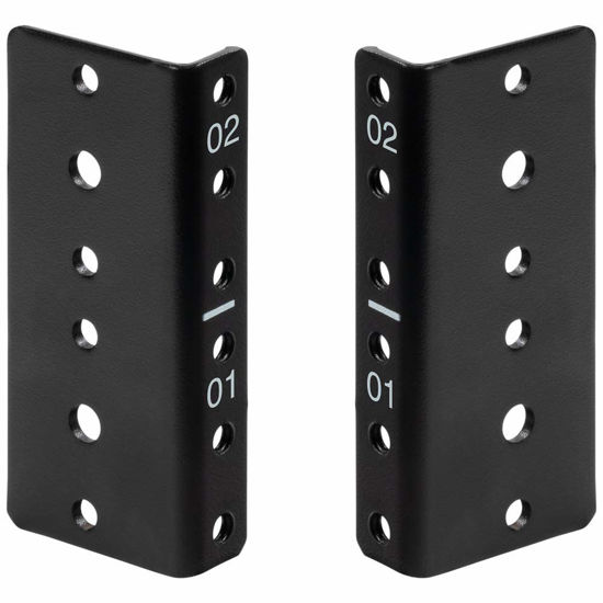 Picture of NavePoint 2U Vertical Rack Rail Pair DIY Kit with Hardware, Black