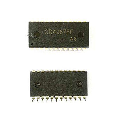 Picture of Todiys New 4Pcs for CD4067B CD4067BE HCF4067BE HEF4067BP DIP-24 CMOS Single 16-Channel Analog Multiplexers/Demultiplexers IC Chip CD4067