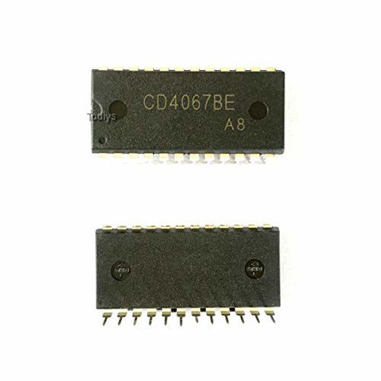 Picture of Todiys New 4Pcs for CD4067B CD4067BE HCF4067BE HEF4067BP DIP-24 CMOS Single 16-Channel Analog Multiplexers/Demultiplexers IC Chip CD4067