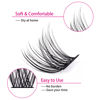 Picture of Individual Lashes 96 pcs D Curl Lash Clusters Mixed Length Individual Lash Extensions Cluster Lashes DIY Lash Extension Supplies Eyelash Clusters (F4-0.07D, 12-18mm)