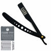 Picture of 100 BLADES + Facón Professional Adjustable Straight Edge Barber Razor - Salon Quality Cut Throat Shavette