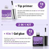 Picture of Gel Nail Glue and Tip Primer Set - BTArtbox Nail Tips Buff Effect Tip Primer and Long Lasting Super Strong 4 in 1 Gel Nail Glue for Acrylic Nails Cure Needed UV Nail Glue for Press On Nails