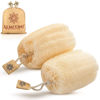 Picture of Natural Real Egyptian Shower Loofah Sponge Body Scrubber That Will Get You Clean and Not Just Spread Soap - 2 Count(1 Pack)