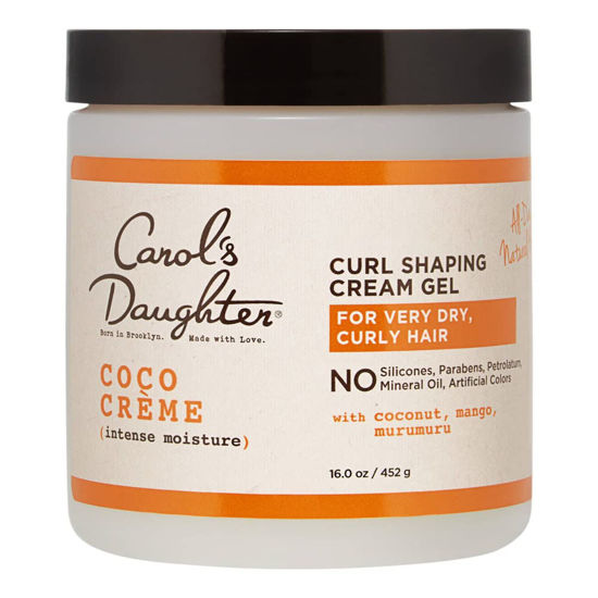 Picture of Carol’s Daughter Coco Creme Curl Shaping Cream Gel, with Coconut Oil, Coconut Milk, Silicone Free, Paraben Free Hair Gel for Curly Hair , Mineral Oil Free, for Very Dry Hair, 16 Oz