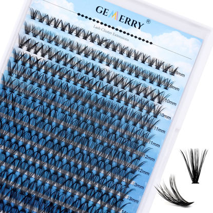 Picture of Individual Lashes GEMERRY 280pcs Large Tray 0.07mm Lash Clusters 30D 8-16 MIX D Curl Cluster Lashes Soft &Natural Individual Lashes Cluster Reusable DIY Eyelash Extensions