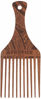 Picture of AFROPICK Wood Hair Pick for Long, Thick, Curly, & Afro Hair (Engraved Brown)