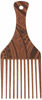 Picture of AFROPICK Wood Hair Pick for Long, Thick, Curly, & Afro Hair (Engraved Brown)