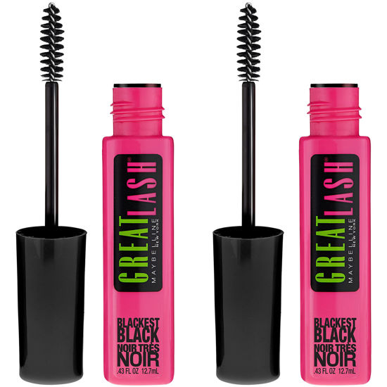 Picture of Maybelline New York Great Lash Washable Volume Mascara Dual Pack, Blackest Black, 0.86 fl oz, 2 Count