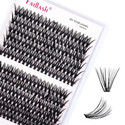 Picture of Individual Lashes 240 30D+40D D Curl Lash Clusters Individual Lash Extensions Cluster Lashes Natural Look Eyelash Clusters Lash Extension Supplies (30D/40D-0.07D, 11mm)