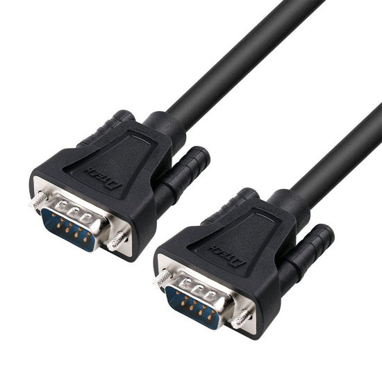 Getuscart Dtech Db9 Rs232 Serial Cable Male To Male Null Modem Cord Full Handshaking 7 Wire