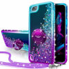 Picture of iPod Touch 7 Case, iPod Touch 6 Case, iPod Touch 5 Case, Silverback Girls Women Moving Liquid Holographic Glitter Case with Kickstand,Bling Diamond Case for Apple iPod Touch 6th / 5th 7th Gen -PR