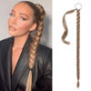 Picture of SEIKEA Long Braided Ponytail Extension with Hair Tie Straight Wrap Around Hair Extensions Ponytail Natural Soft Synthetic Hair Piece for Women 26 Inch 140 Gram Dark Blonde