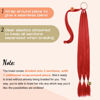 Picture of SEIKEA Long Braided Ponytail Extension with Hair Tie Straight Wrap Around Hair Extensions Ponytail Natural Soft Synthetic Hair Piece for Women Daily Wear 34 Inch 180 Gram Red