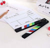 Picture of zmgmsmh Wooden Clapboard Director Film Movie Cut Action Scene Slateboard Clapper Board Slate (Rainbow Color)