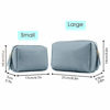 Picture of Small Vegan Leather Makeup Bag for Purse Travel Makeup Pouch Mini Cosmetic Bag for Women and Girls (Small, Greyish Blue)