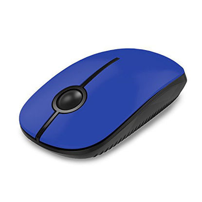 Picture of Jelly Comb 2.4G Slim Wireless Mouse with Nano Receiver, Less Noise, Portable Mobile Optical Mice for Notebook, PC, Laptop, Computer, MacBook MS001 (Blue)