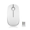 Picture of Jelly Comb 2.4G Slim Wireless Mouse with Nano Receiver, Less Noise, Portable Mobile Optical Mice for Notebook, PC, Laptop, Computer, MacBook MS001 (White and Silver)