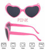 Picture of Heart Effect Diffraction Glasses,Heart Shaped Light Special Refraction Glasses,Make You See Love (Pink)