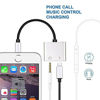 Picture of Lightning to 3.5mm Aux Headphone Jack Audio Adapter for iphone 7/8/X/7 plus/8 plus Earphone Adapter Headphone Aux Audio & Charge Adaptor,Connector Suppor iOS 11 (Music lovers' choice&#xFF09;