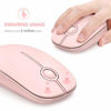 Picture of Jelly Comb 2.4G Slim Wireless Mouse with Nano Receiver, Less Noise, Portable Mobile Optical Mice for Notebook, PC, Laptop, Computer, MacBook (Pink)