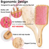 Picture of Sofmild Hair Brush-Natural Wooden Bamboo Brush and Detangle Tail Comb Instead of Brush Cleaner Tool, Eco Friendly Paddle Hairbrush for Women Men and Kids Make Thin Long Curly Hair Health and Massage Scalp