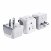 Picture of Ceptics Japan, Philippines Travel Adapter Plug - USA 3 Pin Polarized to 2 Prong Unpolarized - Type A (3 Pack) - Dual Inputs - Ultra Compact - Perfect for Cell Phones, Tablet, Camera Chargers (CT-6)