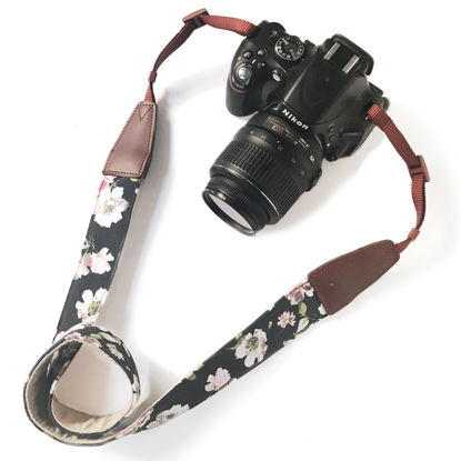 Picture of Alled Camera Strap Neck, Adjustable Vintage Floral Camera Straps Shoulder Belt for Women/Men,Camera Strap for Nikon/Canon/Sony/Olympus/Samsung/Pentax ETC DSLR/SLR