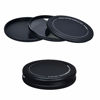 Picture of JJC Metal Lens Filter Stack Cap Filter Protective Case for 49mm Ultraviolet UV Filter Circular Polarizer CPL Filter Neutral Density ND Filter and More Filters in 49mm Thread Size,Upgraded Slim Version