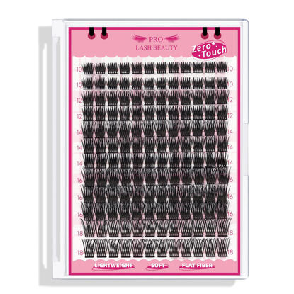 Picture of Lash Clusters 144 Pcs Individual Lashes Zero Touch Cluster Lashes DIY Lash Extension Eyelash Clusters Ultra Soft Wispy Lashes Super Thin Band Soft & Comfortable(Flutter-D-10-18 mix)