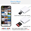 Picture of Lightning to SD TF Card Camera Reader Digital Camera SD Card Reader for Select iPhone, iPad and iPod Models (Support iOS 14 and Before), Trail Game Camera Viewer, No App Required (WHITE)