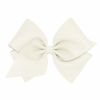 Picture of Wee Ones Girls' Classic Grosgrain Hair Bow on a WeeStay Clip with Plain Wrap, Mini King, Antique White