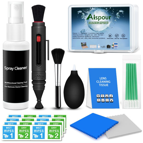 Picture of Aispour Camera Lens Cleaning Kit, 10-in-1 Camera Cleaning Kit, Camera Lens Cleaner and Camera Accessories, Includes Lens Cleaning Kit/Lens Cleaner/Lens Cleaning Pen/Soft Brush