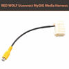 Picture of RED WOLF Backup Camera Wiring Harness to Factory Radio for Jeep 2007-2019, Dodge RAM 2007-2012, Chrysler 2007-2016 Reverse Rear View Camera Input Cable Plug RCA to OEM Stereo Display Adapter