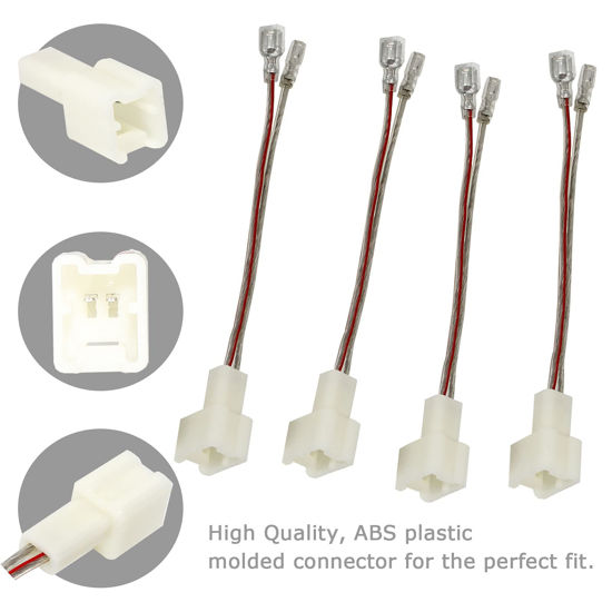 GetUSCart RED WOLF Car Door Speaker Wiring Harness Adapter Connector