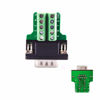 Picture of YIOVVOM DB9 Breakout Connector to Wiring Terminal RS232 D-SUB Male Serial Adapters Port Breakout Board Solder-Free Module with case(2 PCS Male Adapter)