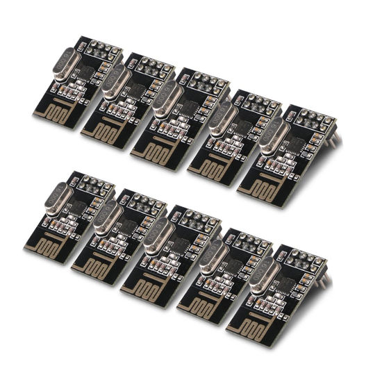 Picture of MakerFocus 10pcs NRF24L01+ 2.4GHz Wireless RF Transceiver Module Compatible with Ar duino Raspberry Pi